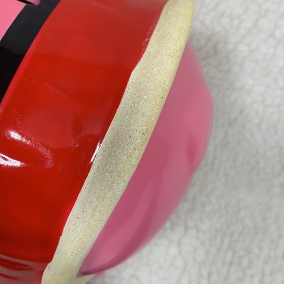 Target Piggy bank 8.5" pink 2010 Christmas pig with lashes Santa's hat and skirt - Picture 10 of 12